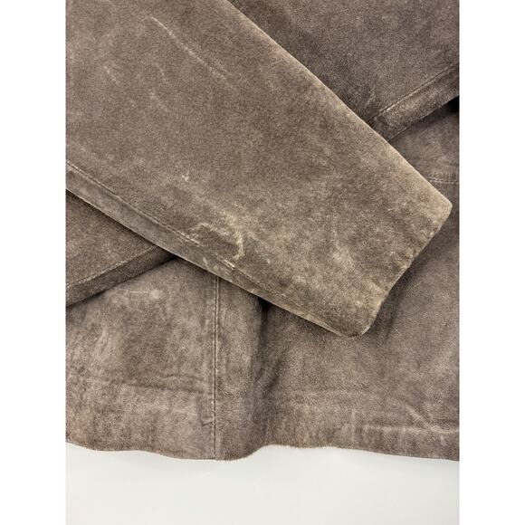 Vintage Y2K 90s 2000s XOXO Women’s Genuine Suede Leather Jacket XL Brown Phoebe - Picture 12 of 13